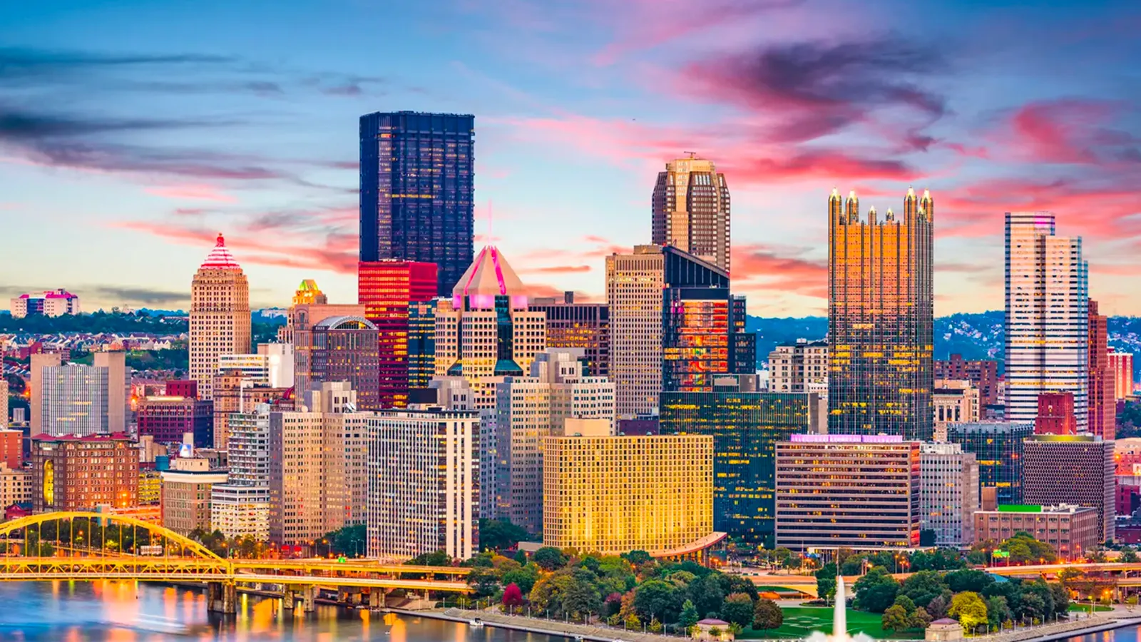 Pittsburgh city skyline.